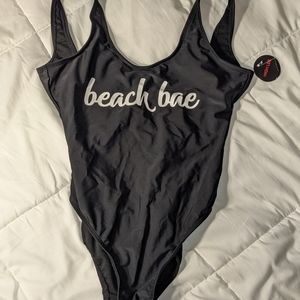 Black one piece swimsuit